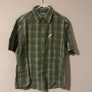 Ecko Unlimited Olive Plaid Button Down Shirt